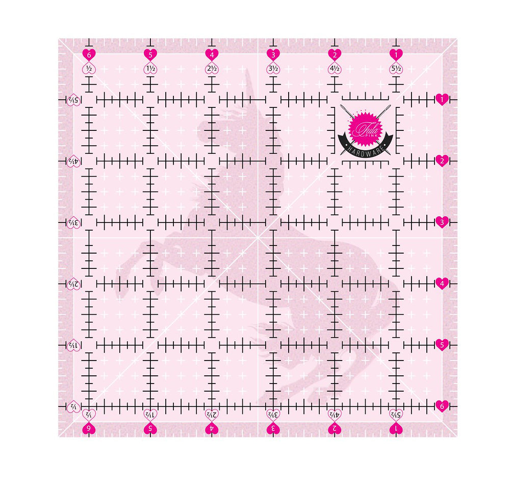 Tula Pink Hardware 6.5" Non Slip Unicorn Ruler