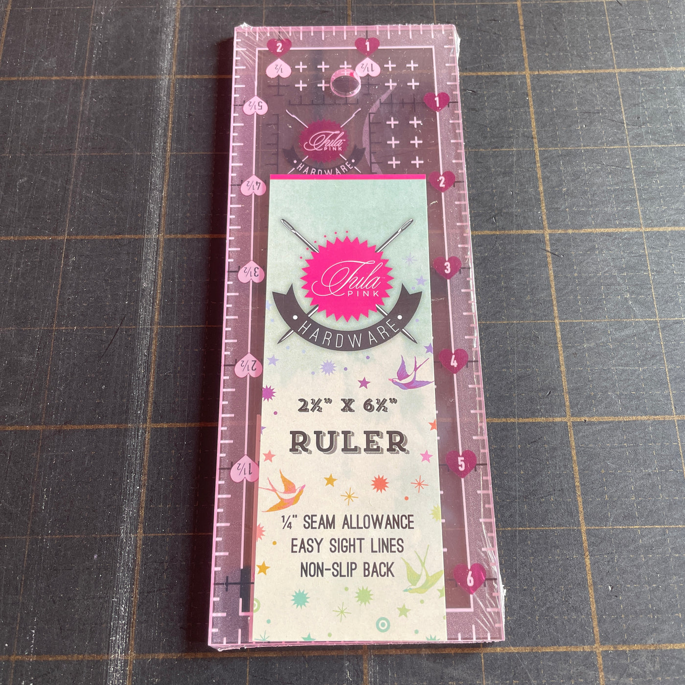 Tula Pink Hardware 2.5" x 6.5” Non Slip Mouse Ruler