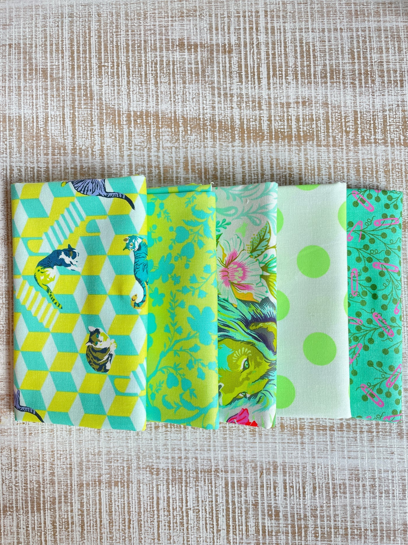 Green - Tula Pink "Colorway" Fat Quarter Bundle