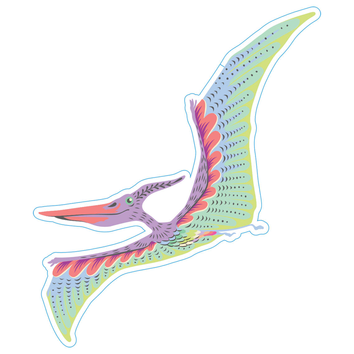 Wing It Pterodactyl Sticker