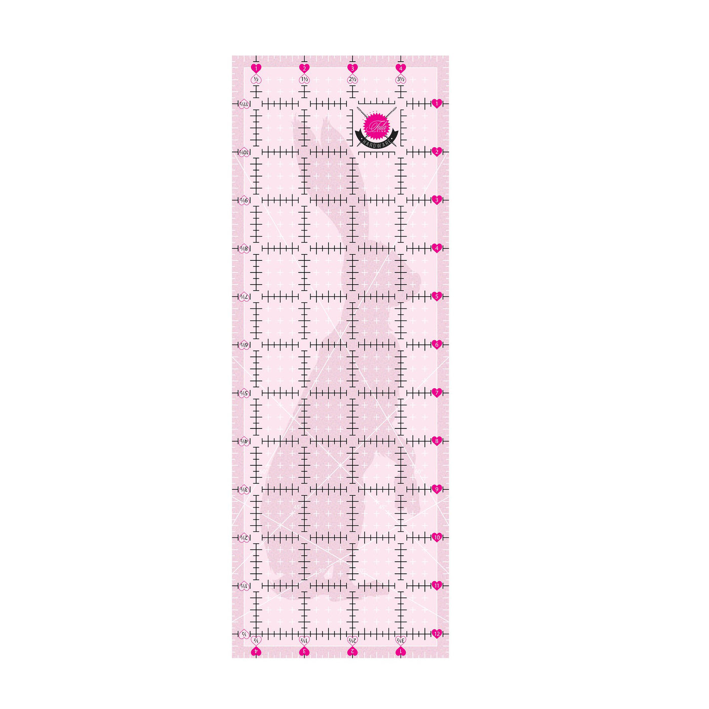 Tula Pink Hardware 4.5" X 12.5” Non Slip Rabbit Ruler